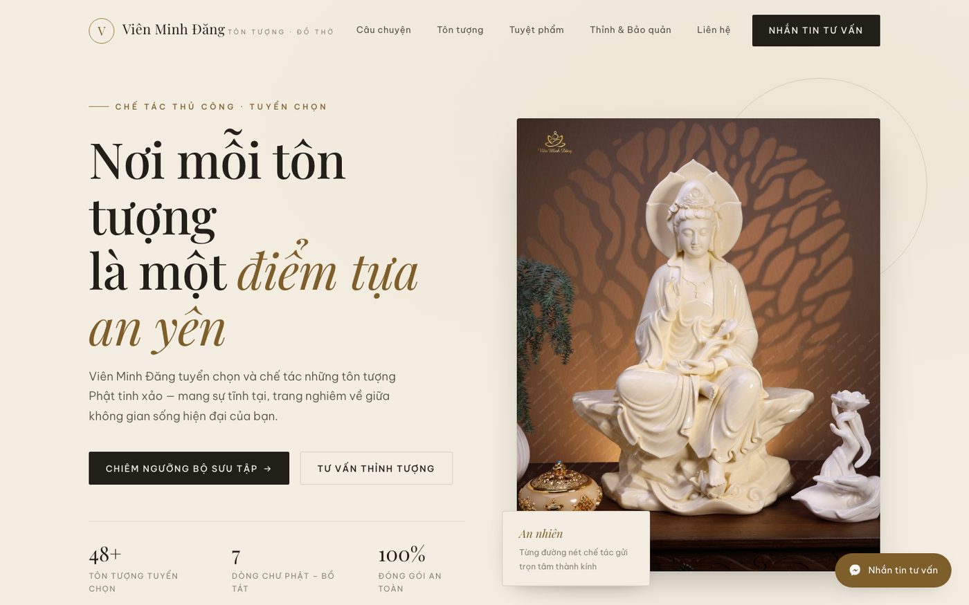 Demo website redesign — trang chủ